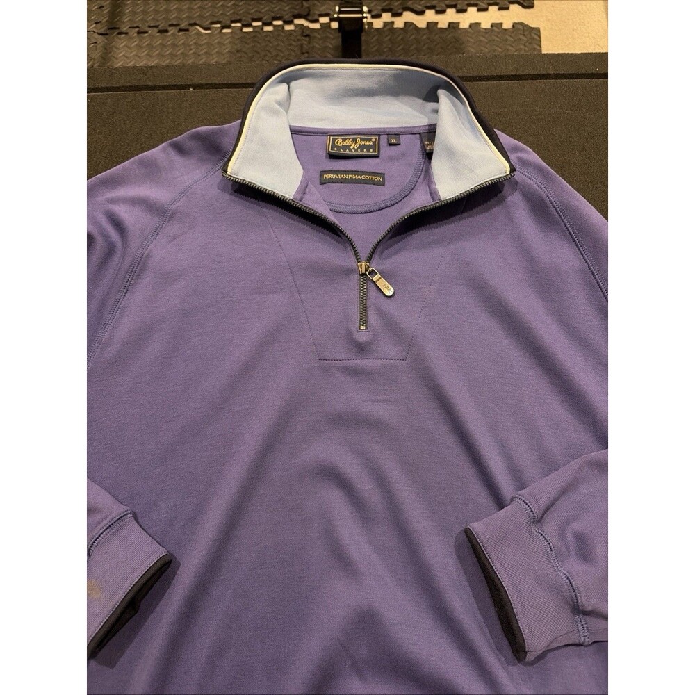 Bobby Jones 100% Peruvian Pima Cotton Players Collection XL Purple 1/4 Zip Golf